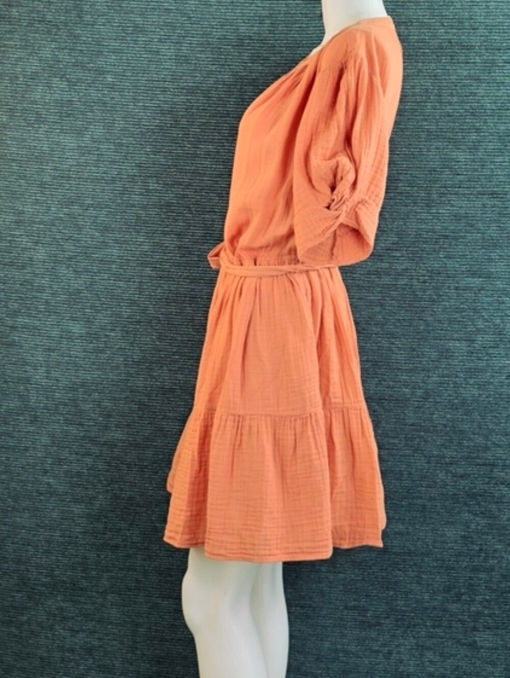 Velvet By Graham & Spencer Bella Mini-Dress In Peach, Rare Color!! - Picture 12 of 15